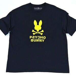 Psycho Bunny Black Tee with Yellow Logo